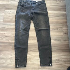 Zara Charcoal Skinny Jeans with Ankle Zippers